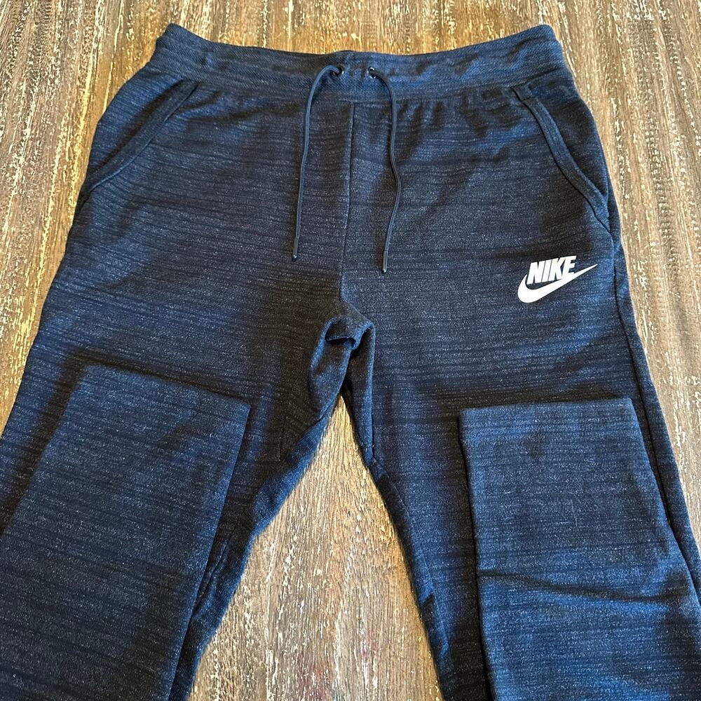 Nike Jogger Sweatpants Heather Black Zipper Pocket Drawstring Women’s Size M